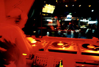 a view through the DJ window at Graceland