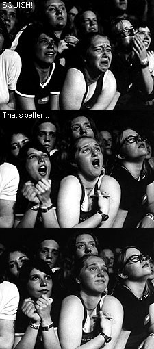 fans up at the front, SQUISHED... then better